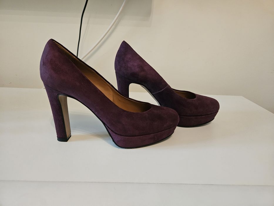 Pantofi din piele întoarsă Anna Cori mărimea 35