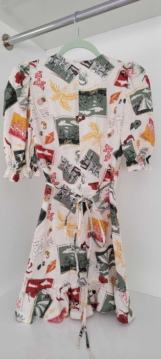 Ленена мини рокля от САЩ, Марка: Reformation; Размер: XS