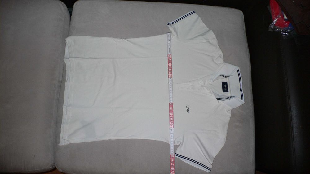 НОВ: BOSS поло фланелка д.ръкав.S(46).Бял.Други: ArmaniJeans;FredPerry