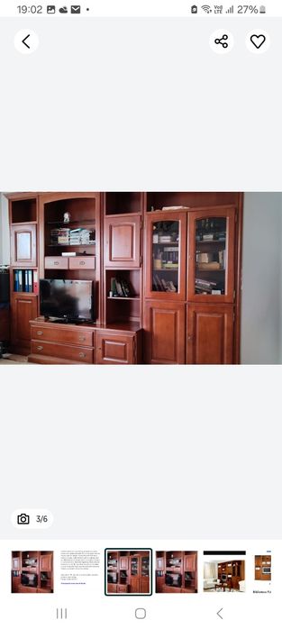 Biblioteca Florenta lemn masiv