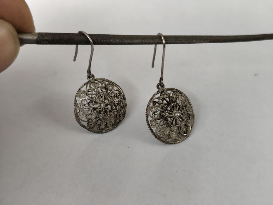 Сребърни обеци филигран