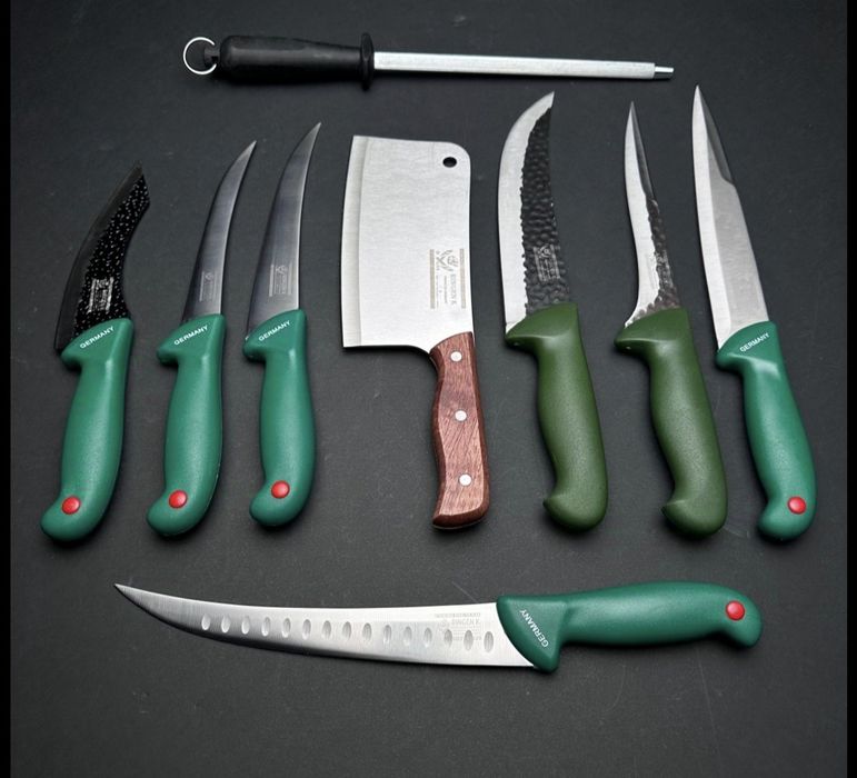 Set macelarie Black Edition 9 piese, 5 cutite
profesionale otel inox,