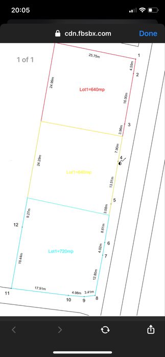 Teren Intravilan 640 mp, cu Utilități la Stradă