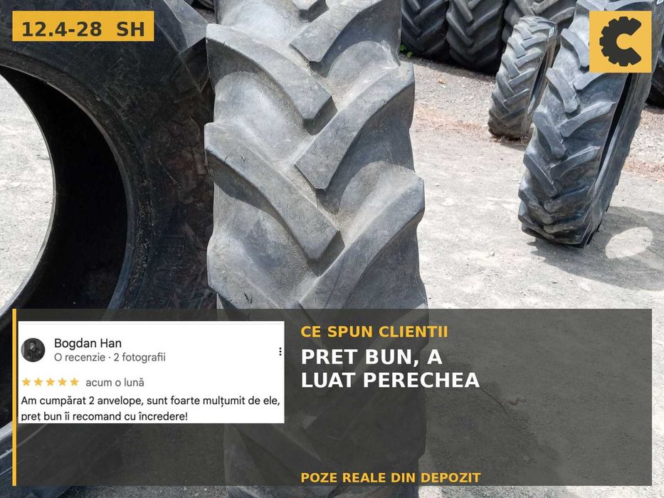 Cauciucuri 12.4-28 Vredestein Anvelope Tractor SH FACTURA Garantie Factura John Deere Fendt Case IH