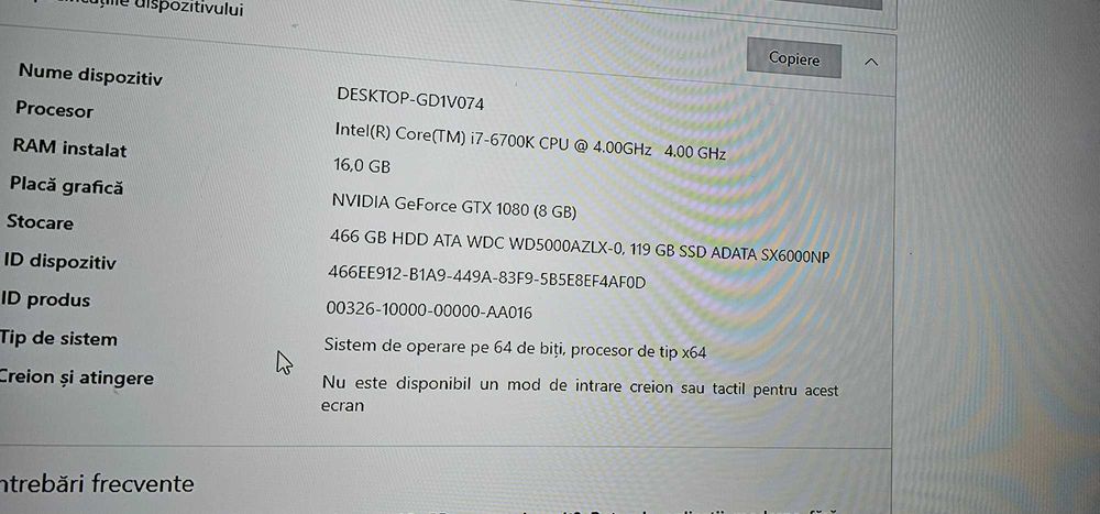 Placa Video MSI GTX GeForce 1080 Gaming X 8GB GDDR5X, 256 Bit i7 6700k