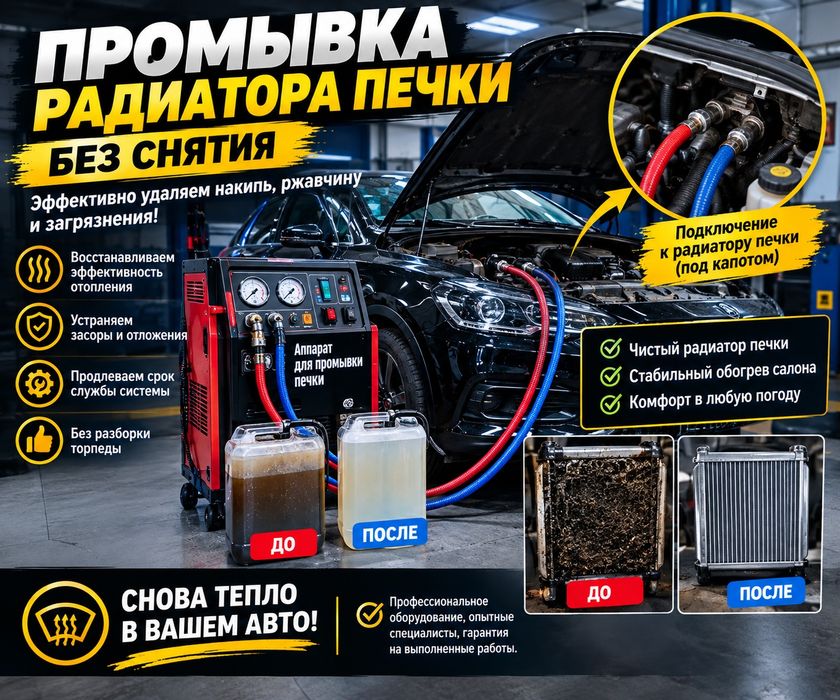 Промывка печки и замена печки