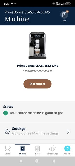 DeLonghi PrimaDonna Class Bluetooth App Кафеавтомат Делонги