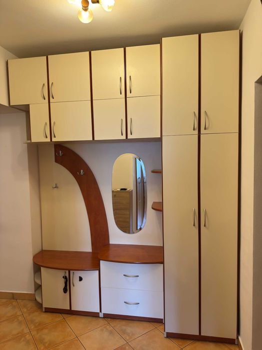 Mobilă hol completă - Cuier, Pantofar, Oglindă și Dulap haine
