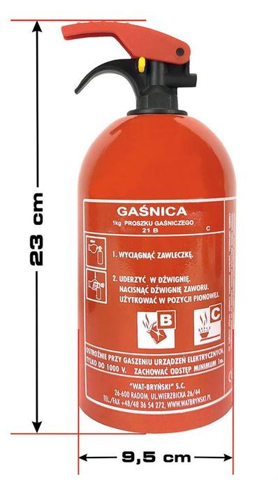 пожарогасител прахов - заверен за една година с реален стикер , ...