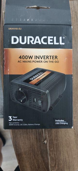 инвертор на ток на Duracell – от  12V ток от акумулатор в 230V  за кола
