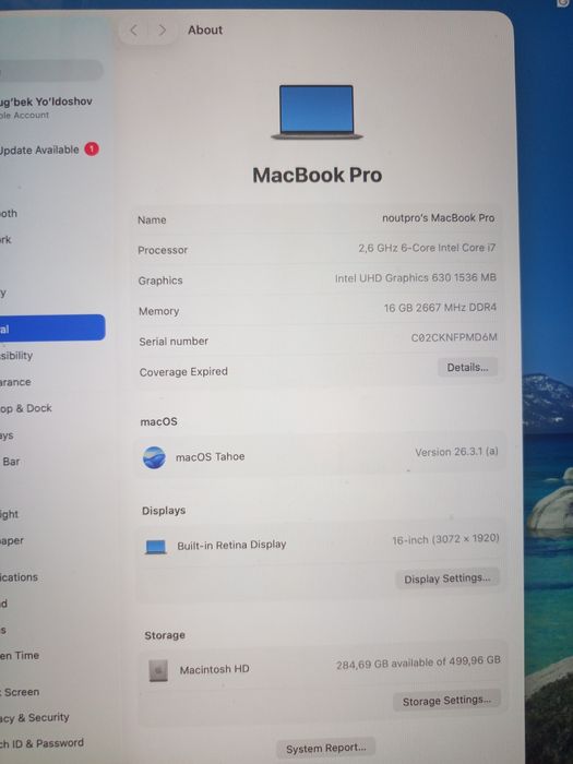 Mac book pro 2019