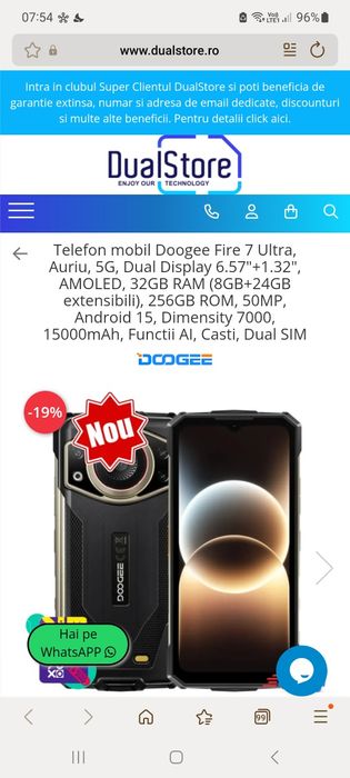 Telefon Android Doogee Fire7 Ultra Nou sigilat