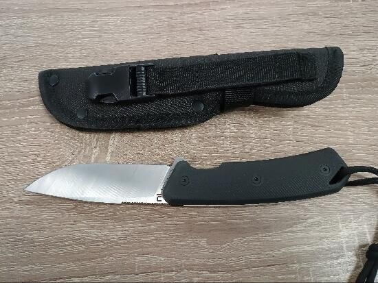 Cuțit fix 9cm Sika 90 Fr Grip Negru - produs resigilat Decathlon