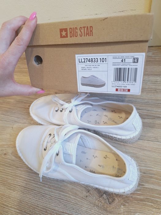 Дамски бели еспадрили