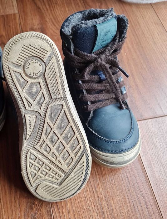 Ghete imblanite ca noi DDstep albastre marime 26 talpic 15.8 cm