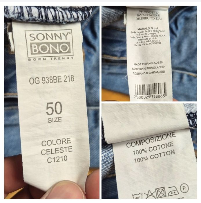 Pantaloni Scurți Denim Sonny Bono Bărbați - Culoare Celeste - 50