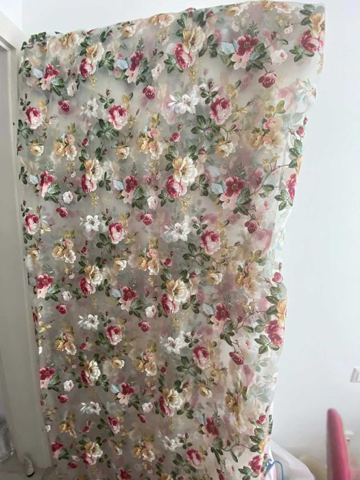 Perdea confectionata din matase, 4m x 250h.