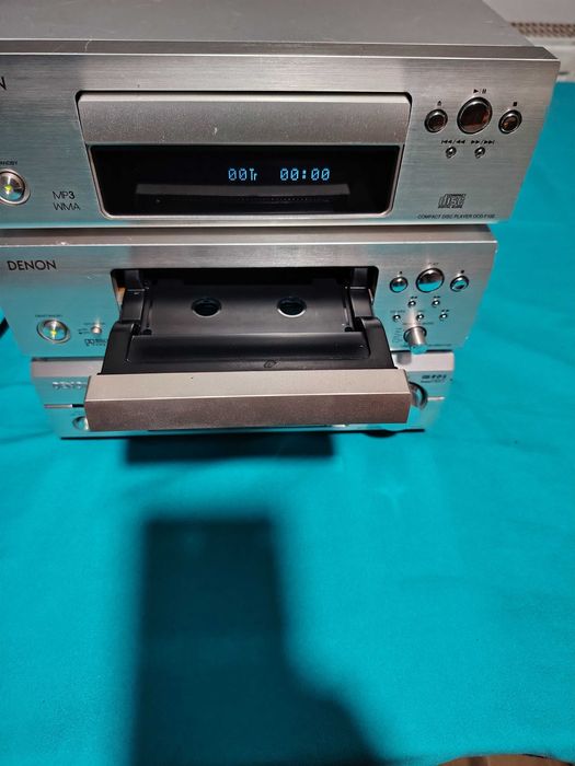 DENON, DRA-F101 receiver, DCD-F102 cd player, deckul este vândut, cu defecte.