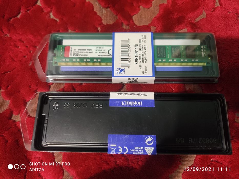 Kit 2x8Gb DDR3  Kingston