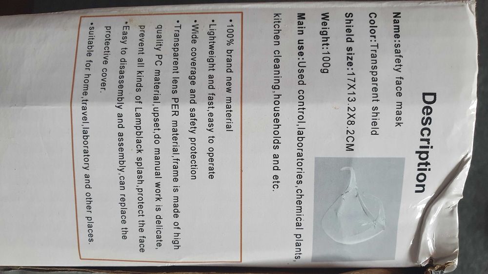 Face shield ochelari full face anti dust, anti fog, anti-splash, noi