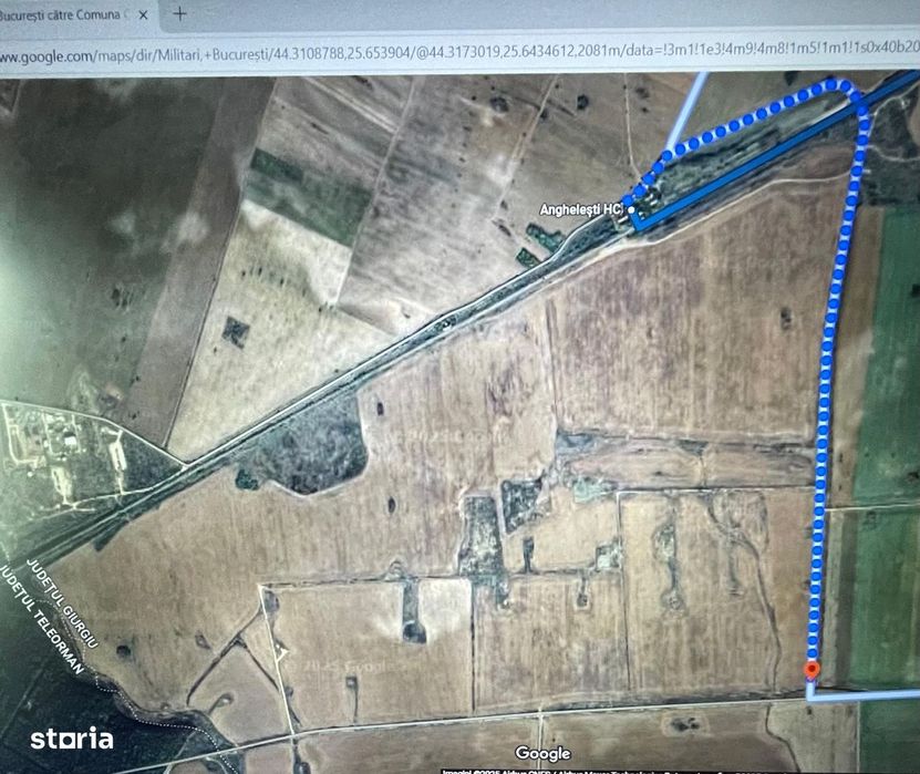 Vanzare teren extravilan arabil Jud. Giurgiu suprafata 154 ha