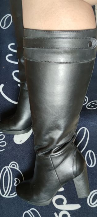 Cizme piele naturala negre 38 Vând/Schimb