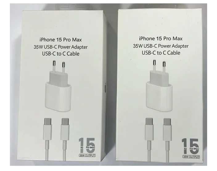 set Incarcator 35w fast charge iPhone 15 16 17 Pro Max , noi sigilate