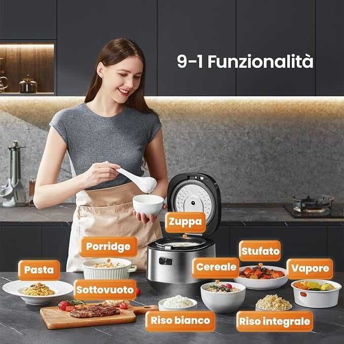 Многофункционална оризоварка Midea 2 л, 9 програми