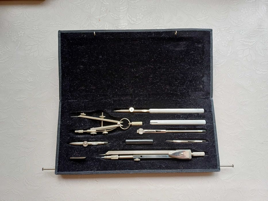 vand trusa compas KINEX 309 Original si rigla calcul Electrotehnica