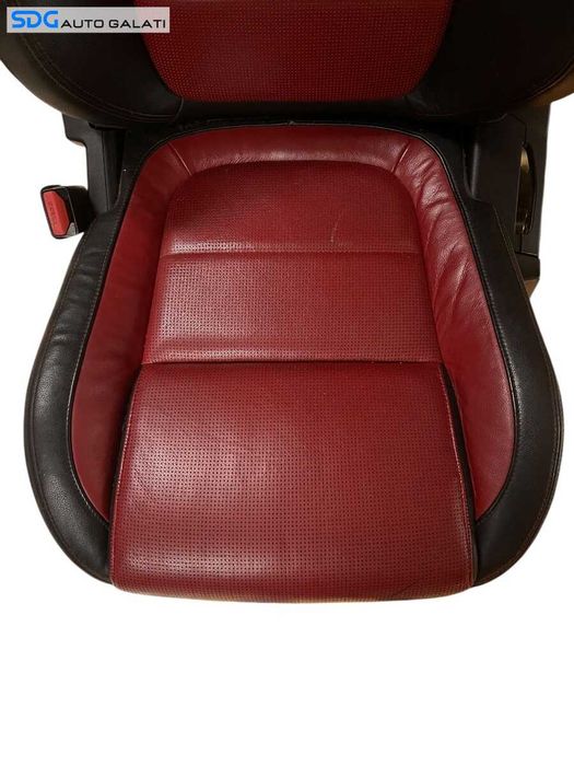 interior Piele Rosie cu Negru cu Incalzire Scaune Stanga Dreapta si Bancheta cu Spatar Jaguar XF X260 2015 - 2020 [B4764] [B4765] [B4766]