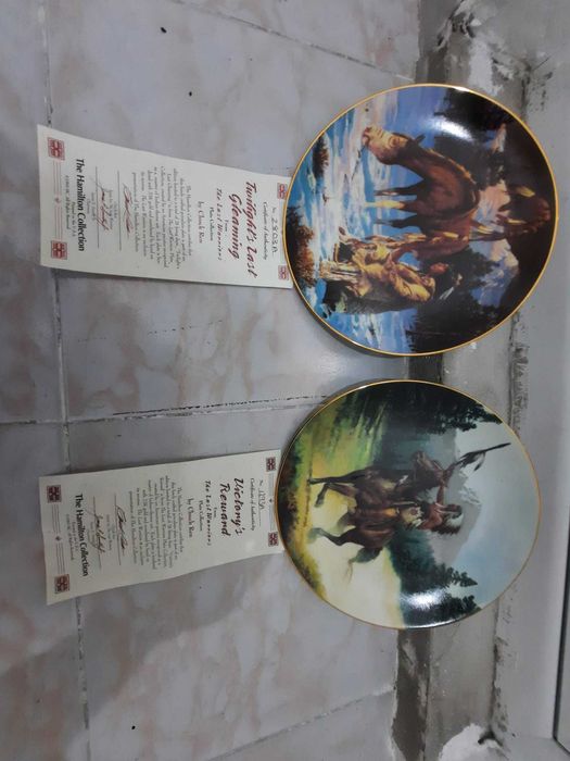 сувенири чинии с сертификат закупени в търг в Англия