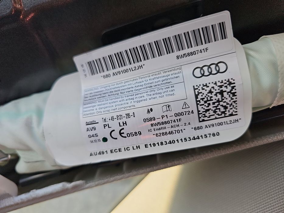Airbag cortina stanga AUDI A4 (8W2, B9) [Fabr 2015-2023] 8W5880741F
