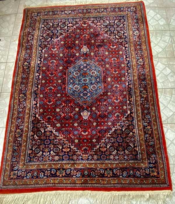 Superb covor persan-Bidjar-manual-lana-eticheta autenticitate-Iran