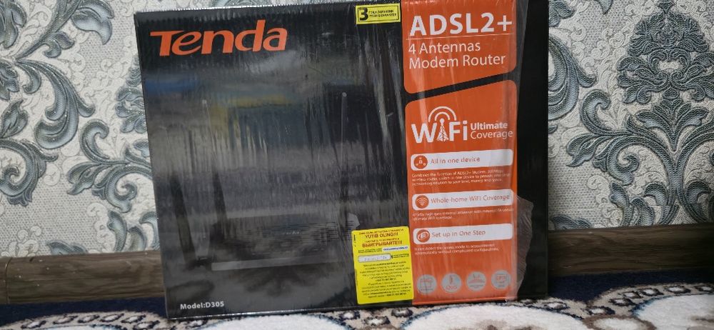 Tenda 4 shoxli moshniy wifi router xam adsl xam gpon