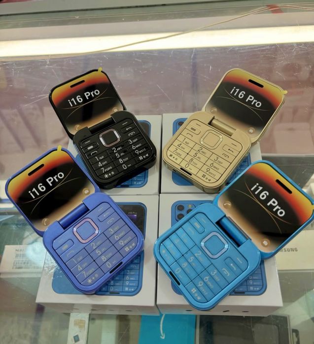 Мини Сгъваем Телефон i16 Pro (Dual SIM) – Идеален за Деца и Възрастни