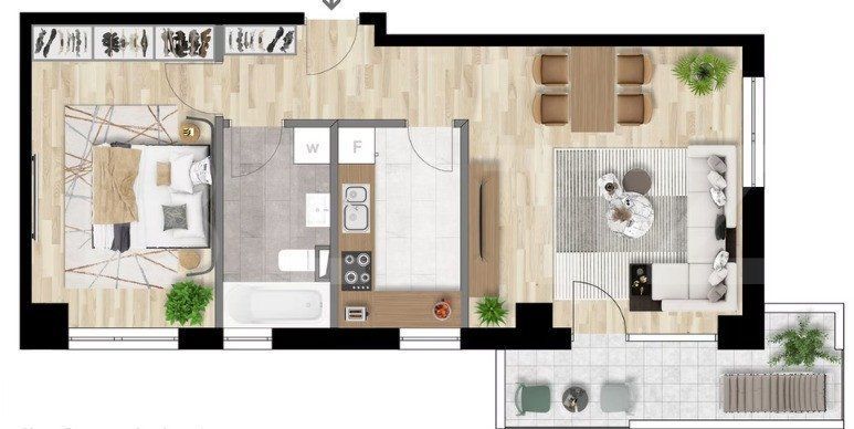 Apartament 2 camere decomandate, 53mp, constructie noua, zona Iulius M — fotografia 1
