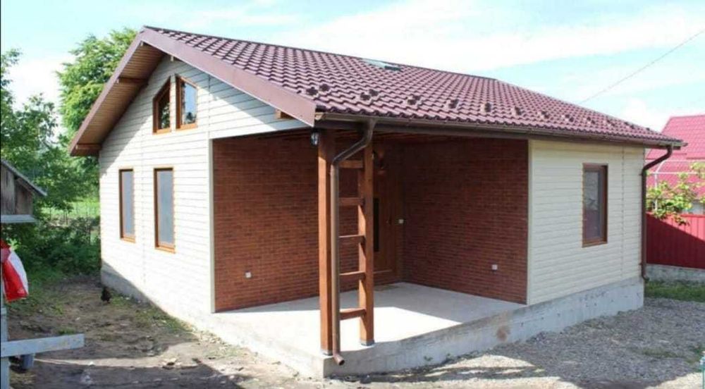 Vand casa modulara pe structurametalica tip modern la cheie, pret avantajos