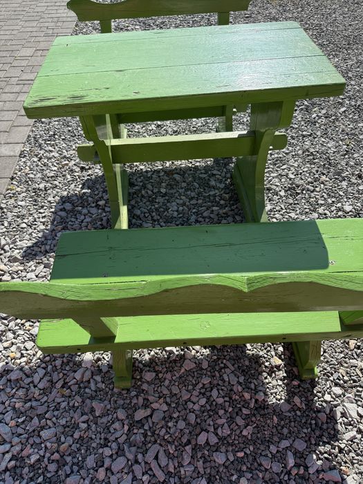 2 seturi masa si bancuta lemn pt terasa