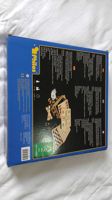 Sah, Table, Dame, Moara, Domino - set 10 jocuri in cutie din lemn