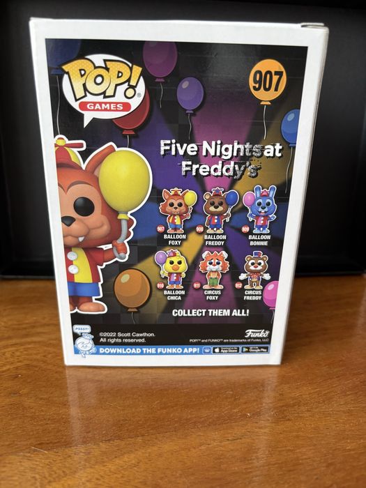 Funko Pop Five Nights at Freddy’s Balloon Foxy #907 Flocked