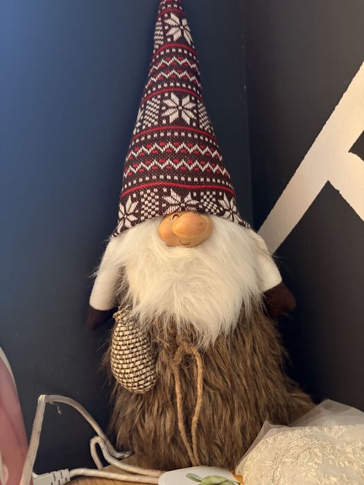 Moș/Spiriduș decorativ, aspect rustic