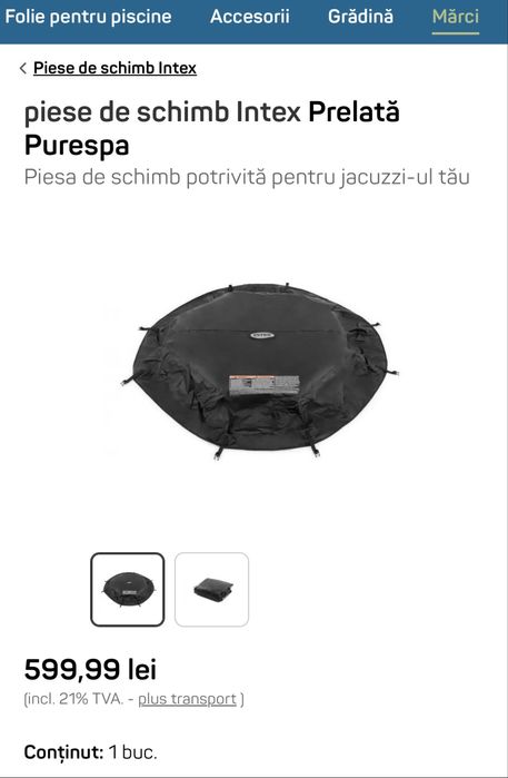 Prelata Jacuzzi Intex