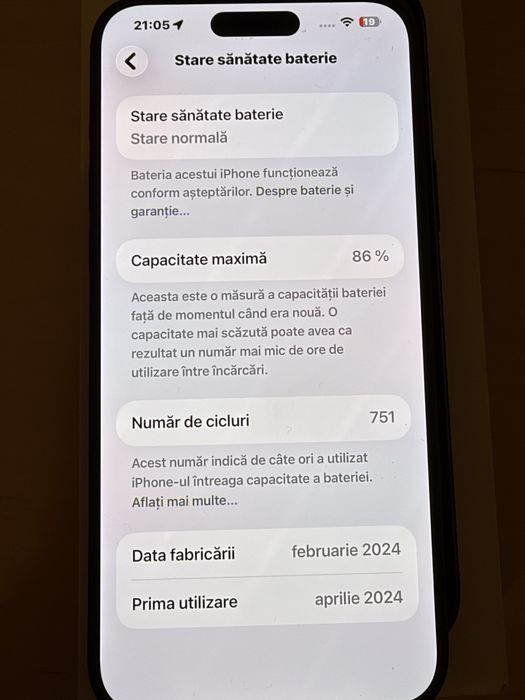 Iphone 15 Pro Max, 256 Gb, Impecabil, 2899 ron