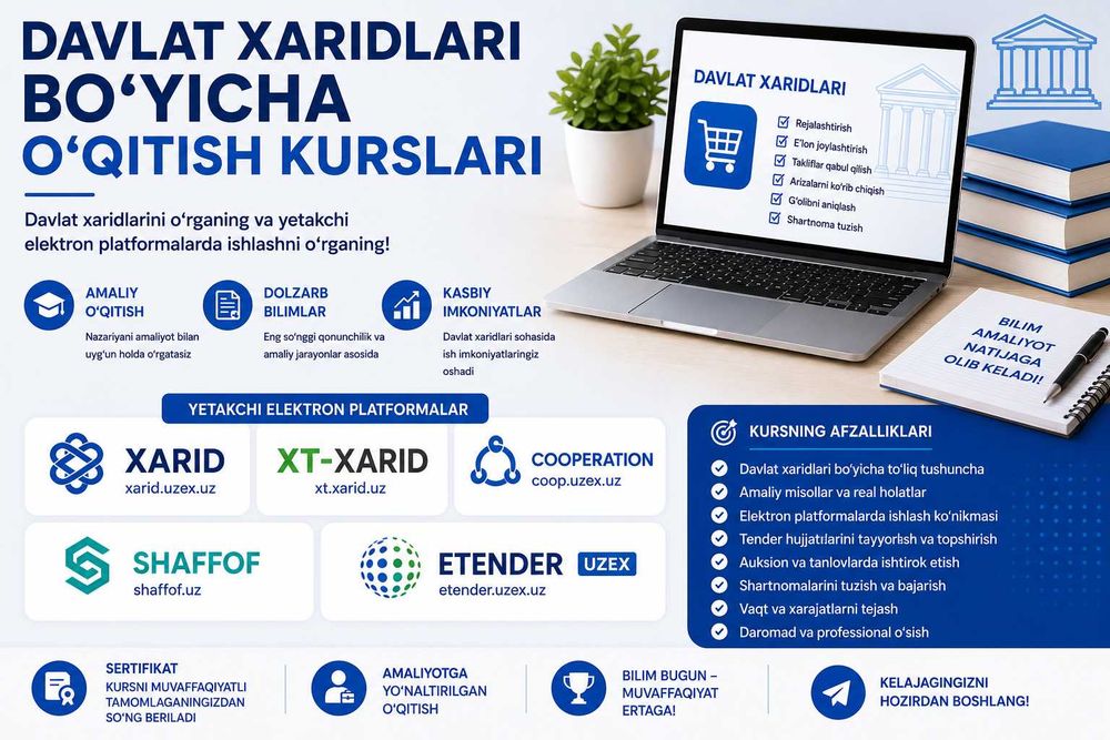 Davlat xaridlariga o'qitish