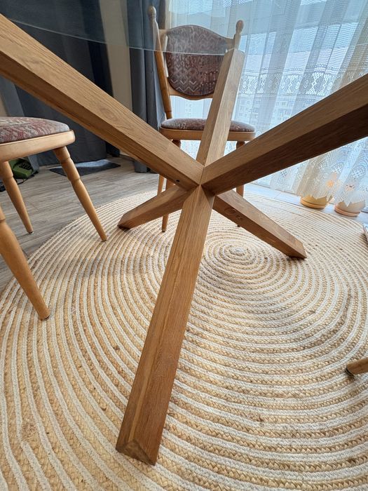 Стъклена маса Ø119 x В76 см