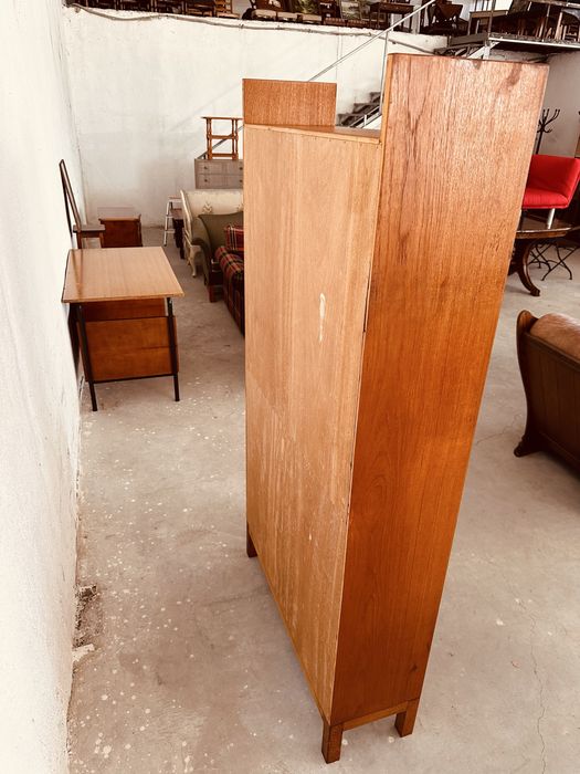 Шведска винтидж библиотека от тик – Mid-Century Modern, 60/70-те години