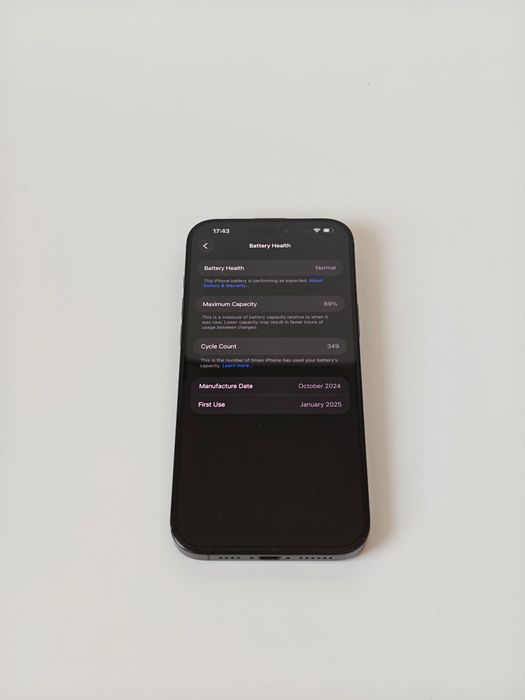 iPhone 16 Pro Max 256 GB Black Titanium | 89% Батерия | Перфектен технически