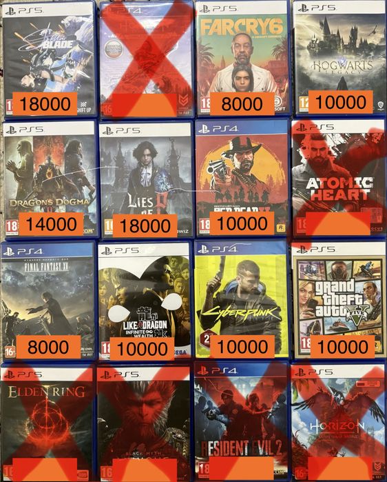 Игры для PS4 PS5 по доступной цене