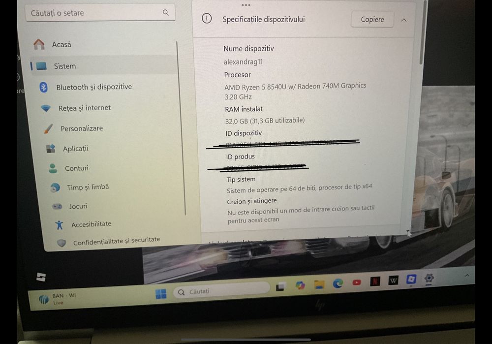 Hp eliteBook 845 gen 11 -32 gb Ram -256 SSD nou