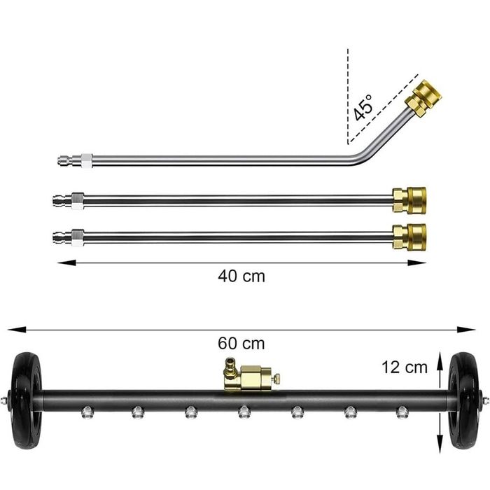 Dispozitiv curățare sub mașină cu 7 jeturi + funcție mătura – 275 bar